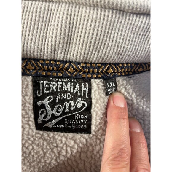 Jeremiah And Sons Men's Shawl Collar Pullover Sweater XXL Beige Heavyweight Cott - Picture 2 of 10